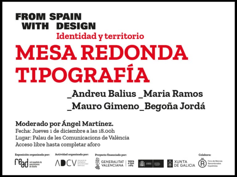 Desde España con Diseño organiza en Valencia una mesa redonda sobre Tipografía